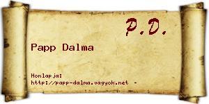 Papp Dalma névjegykártya